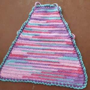 Handmade crocheted size 6x girl's top.